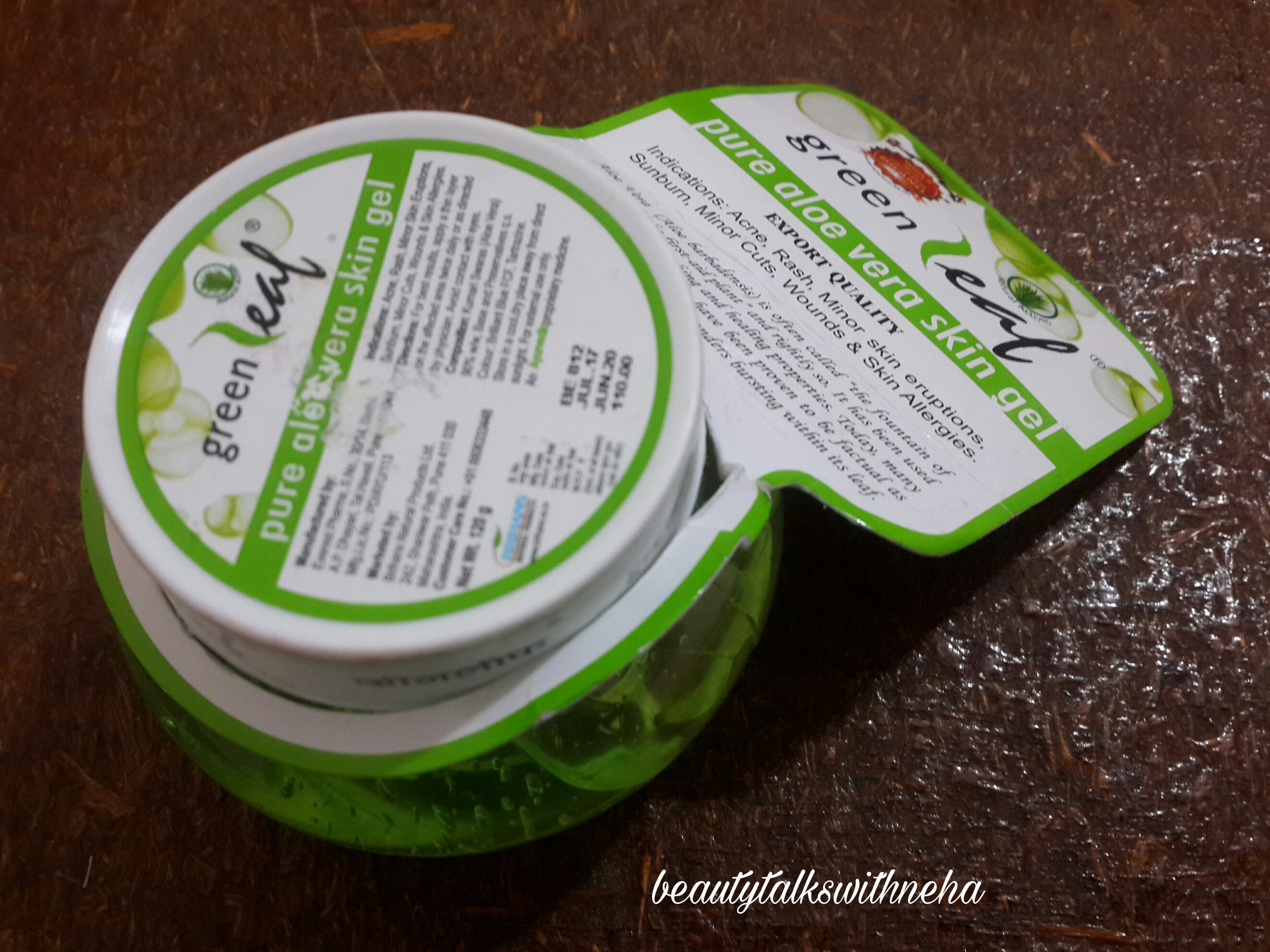 GreenLeaf Pure Aloevera Skin Gel Review.